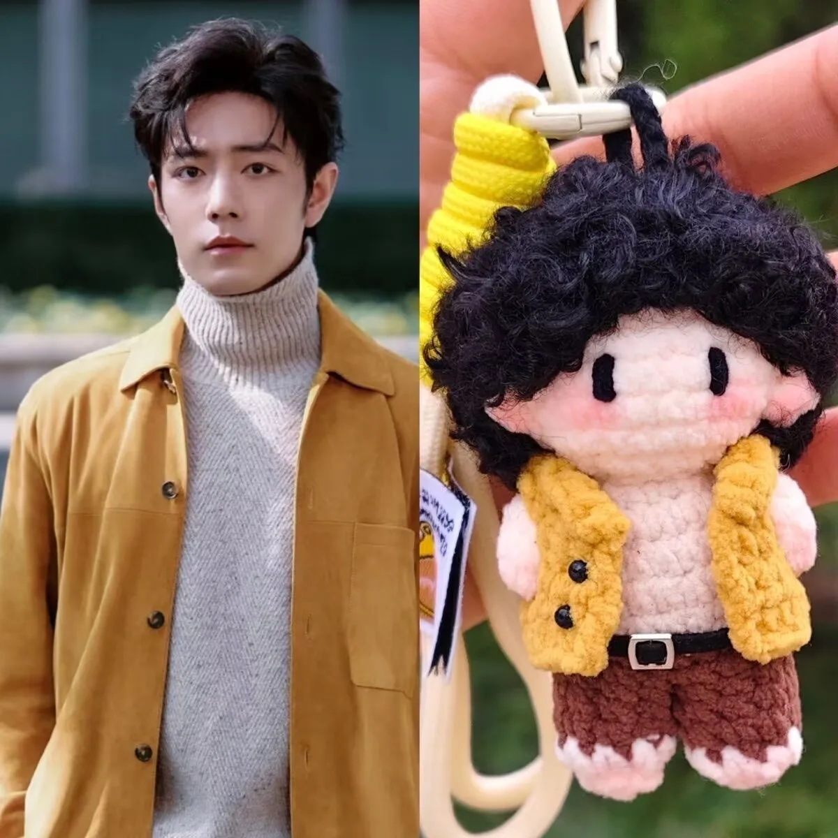 

Finished Xiaozhan Milan Fashion Week Hook woven Doll Pendant Keychain Best Friend Gift Recommended Xiaozhan Material DIY