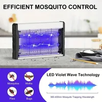 Joyinled Lampe anti-moustiques UV, piège à mouches d'intérieur pour restaurant d'hôtel à domicile, tueur d'insectes électrique avec crochet de suspension économique 3