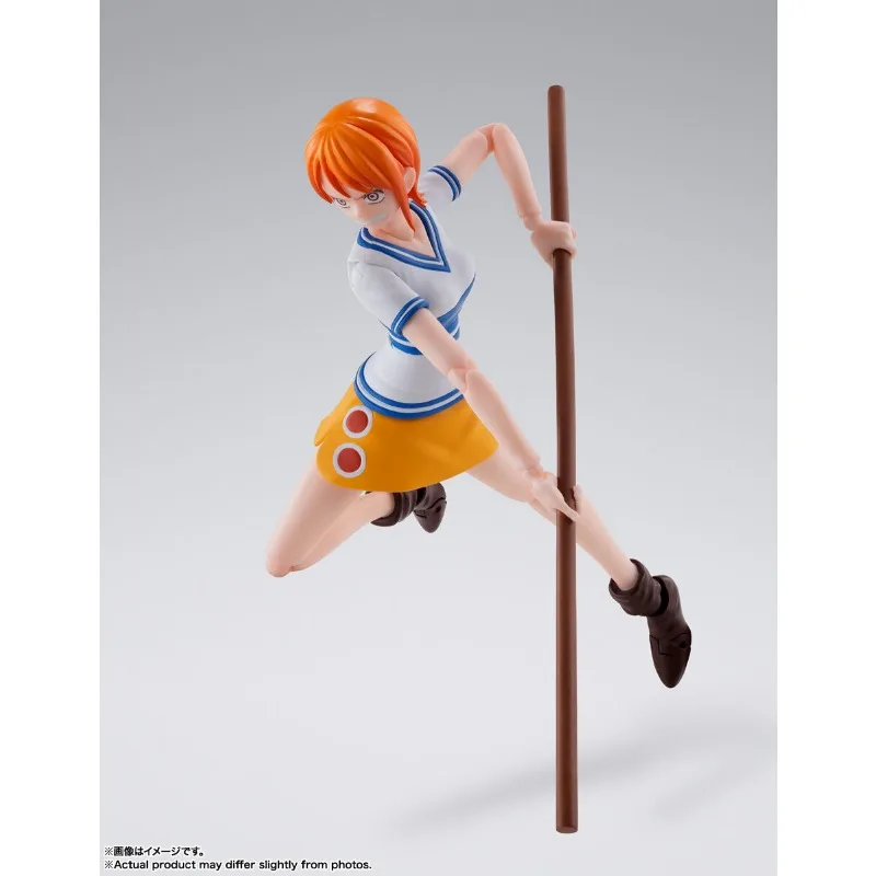 Bandai ของแท้อะนิเมะ One Piece Nami S.H.Figuarts Romance Dawn 14 ซม.คอลเลกชันรุ่น Action Figures ของเล่นของขวัญวันเกิด