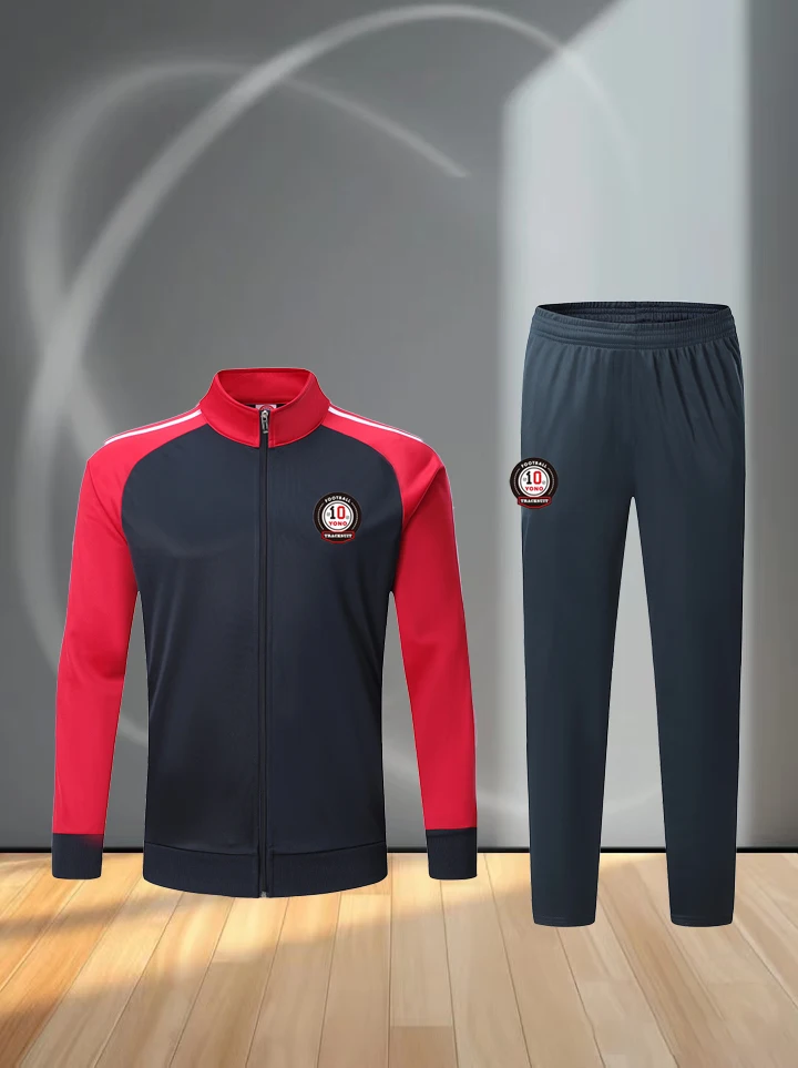 2026 Winter Men Football Tracksuit Set High‑Quality Full Zip Soccer Training Jacket & Pants Sportswear Suit For Adult Outdoor Tr