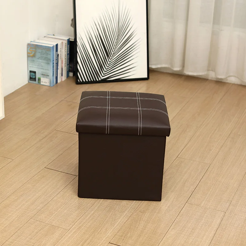 Foldable Storage Stool Storage Stool Sitting PU Leather Clothes Children's Toys Baina Box Storage Stool Wholesale