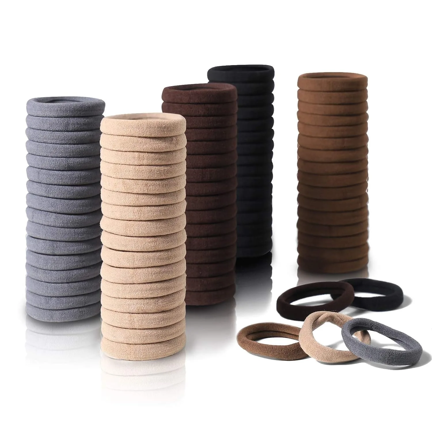 Haargummis, 100 Stück, nahtlos und mit starkem Halt, Durchmesser 4 cm (1,58 Zoll), für dickes und dünnes Haar, ideal als Geschenk (Ehefrau/Tochter)_voghion.com