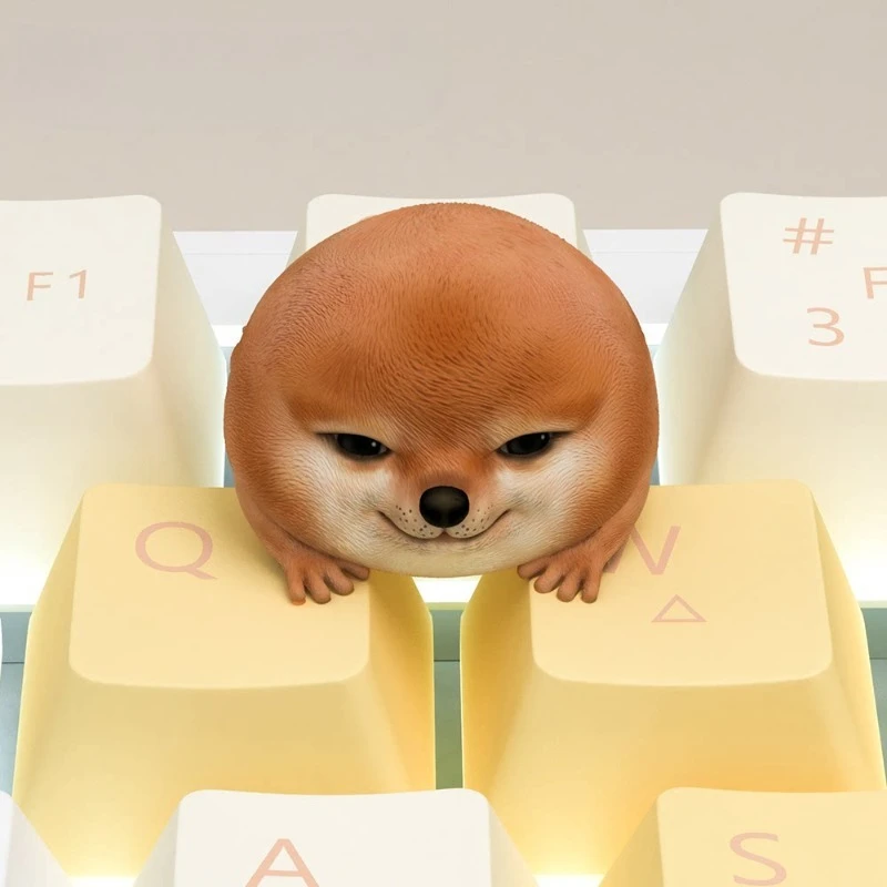

Кейкапы ESC с дизайном кавайного шиба-ину, декор для механической клавиатуры, стиль «нож-щит», милые украшения для клавиатуры в виде животных, подарки