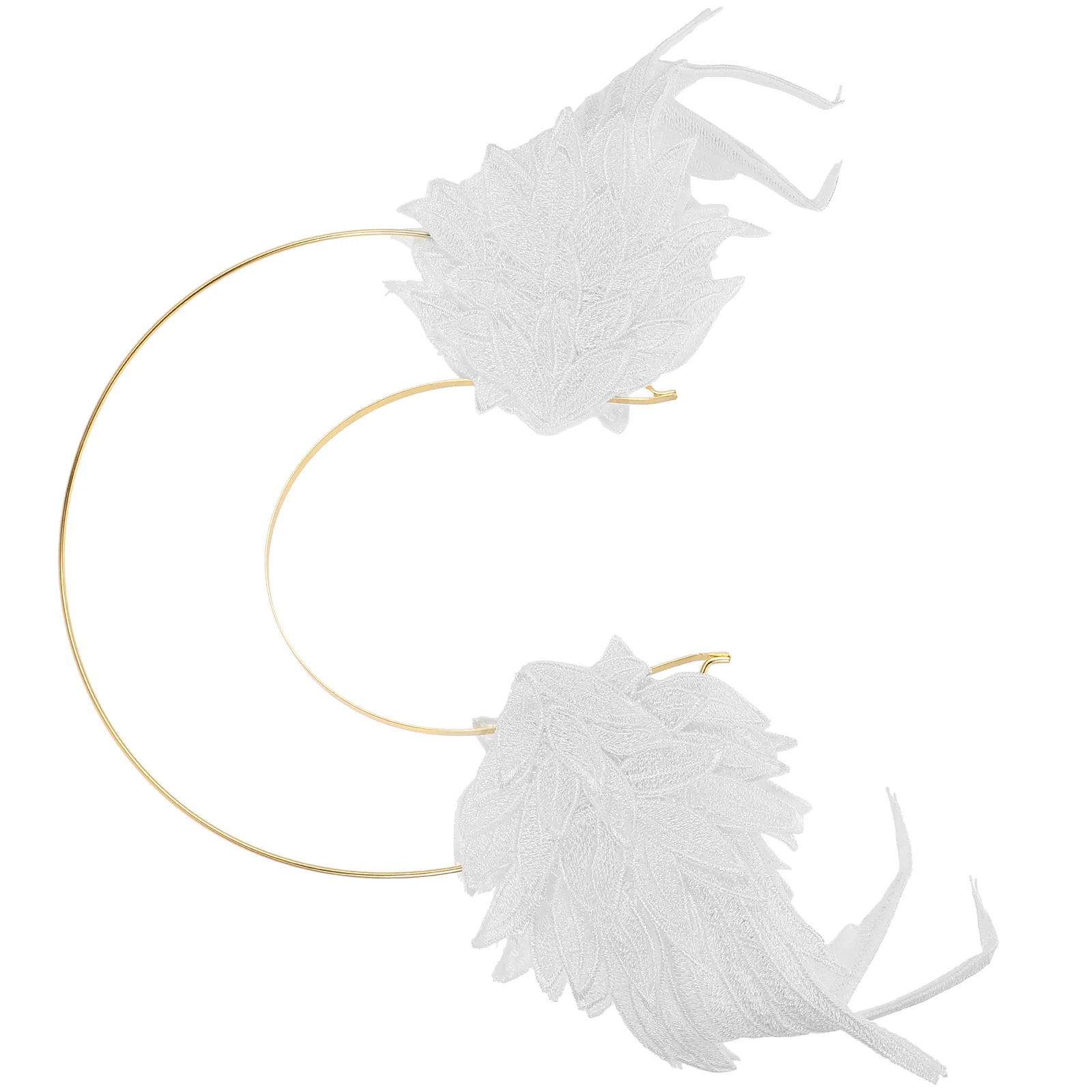 

Wings Angel Gothic Hair Accessories for Women Halloween Day of The Dead Headpiece Vintage Crown cosplay headbands