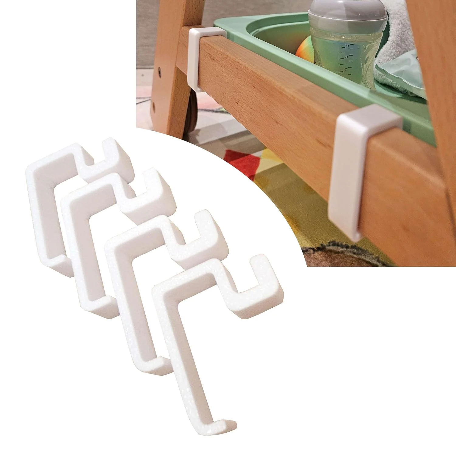 4 PCS Adapter for Trofast boxes and baskets - compatible with Hauck high chairs Alpha Plus and Beta Plus