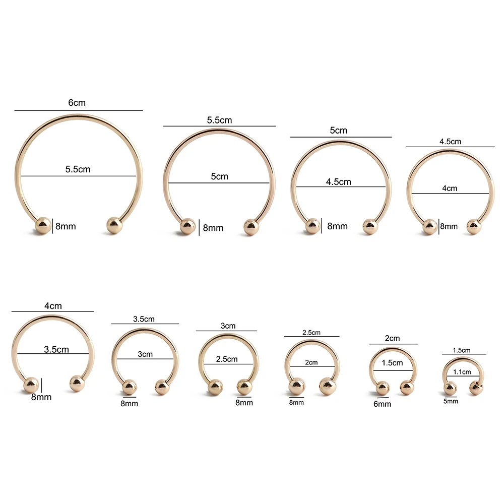 10/20/50PCS D Ring Buckle Open Screw Clasp Ring Holder For Women and Men Shoulder Webbing Keychain Connector Buckle Accessories