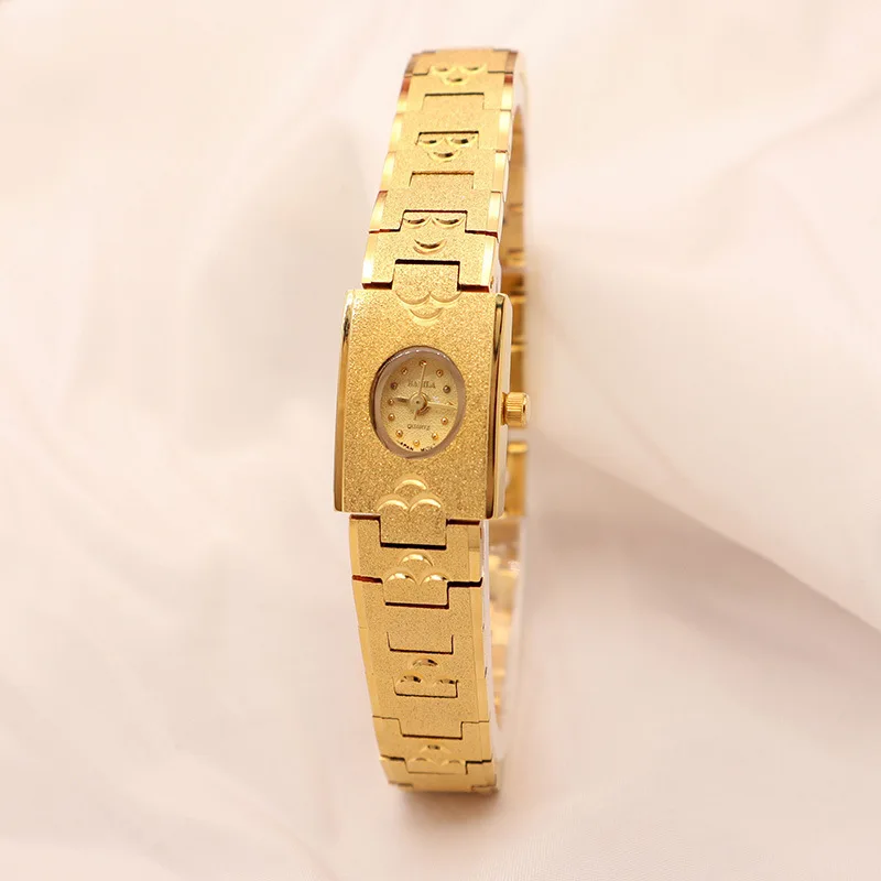 女性用腕時計-クォーツ-リロイ-mujer-高級-18k-ゴールドメッキ-orologio-レディース-長方形-ステンレススチール-腕時計-レトロ時計