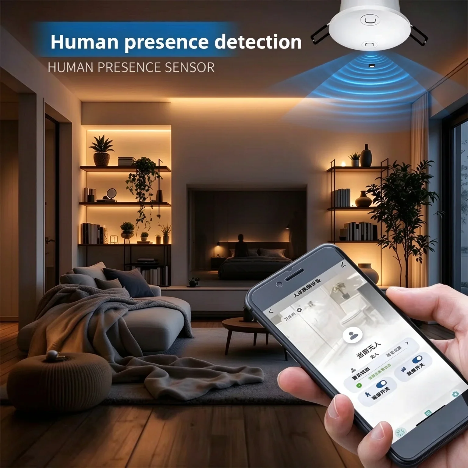 Control 60G WiFi Elder Care Human Fall Sensor Detect Falling Status Millimeter Radar Detector Human Presence Sensor