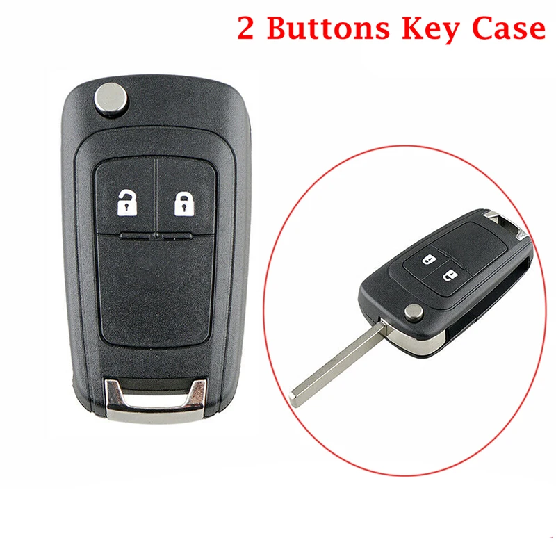 For Opel/ Vauxhall Adam Astra J Insignia Mokka Zafira C Corsa D 2Buttons Folding Car Key Shell Flip Key Fob Case Accessories