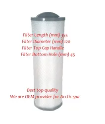 Hot Tub Filter Cotton Meltblown Replacement 35.5x12.5cm O2/Vortex/Arctic Spas/Rising dragon/Escape
