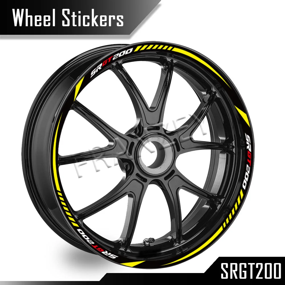 

Светоотражающие аксессуары для мотоциклов, наклейки на колеса, наклейки на ступицу, лента в полоску на ободе, водонепроницаемая для Aprilia SR GT200 SR GT 200