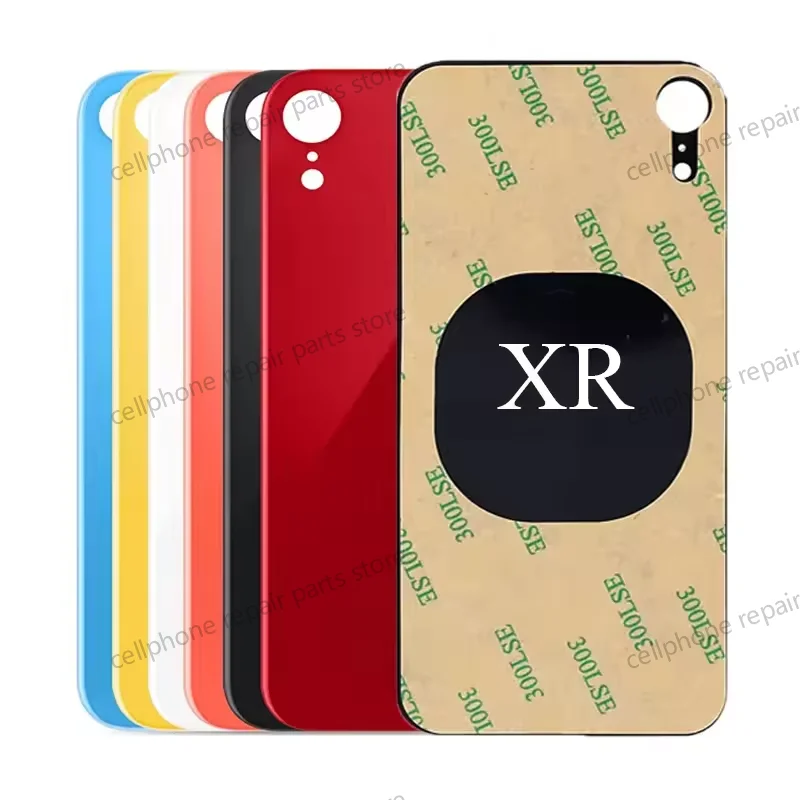 

Big Hole Back Screen Glass Replacement Parts For iPhone XR Back Cover Glass with Back Adhesive Glue For Model A1984,A2105,A2106