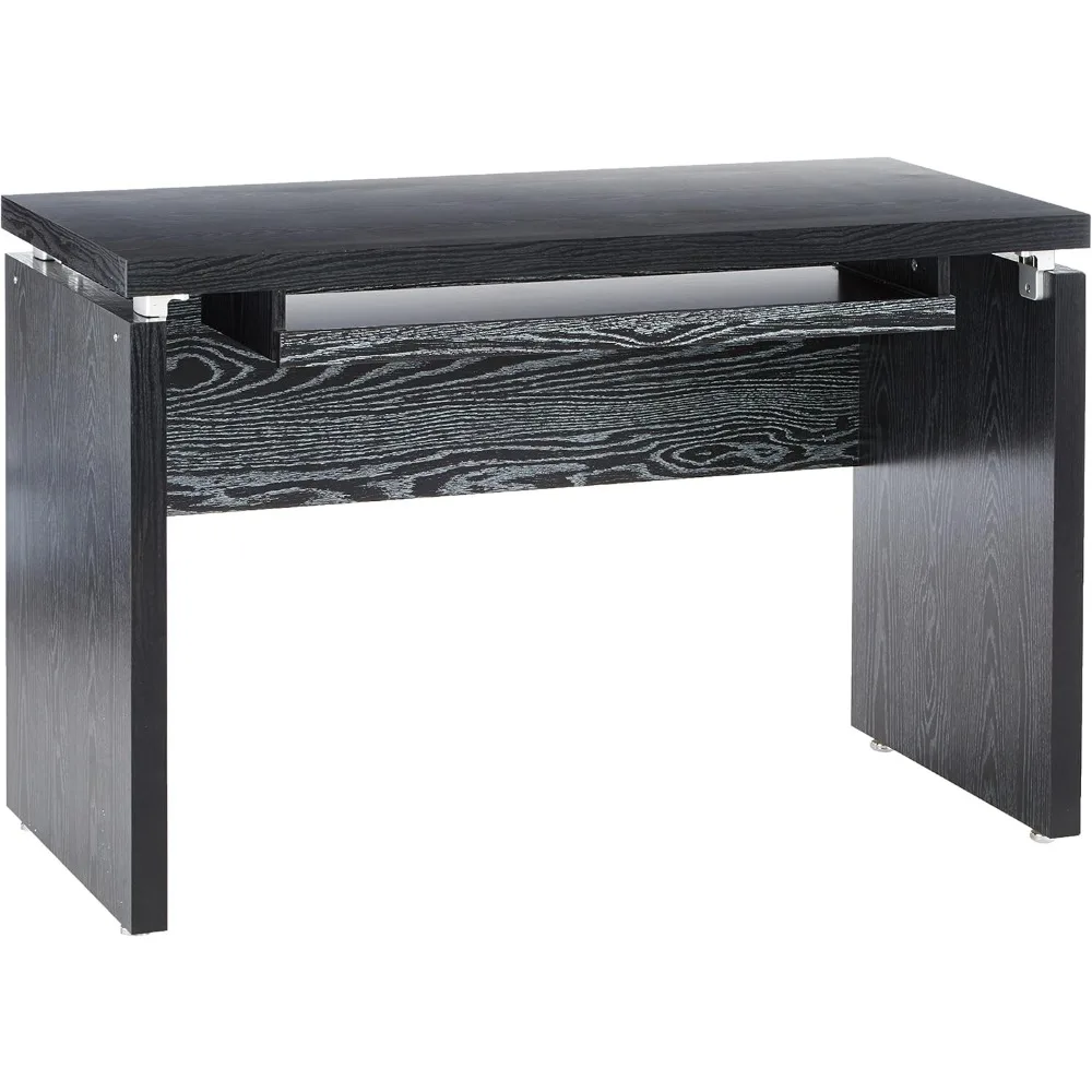 

Computer Desk, 2 Drawers CPU Stand, Black
