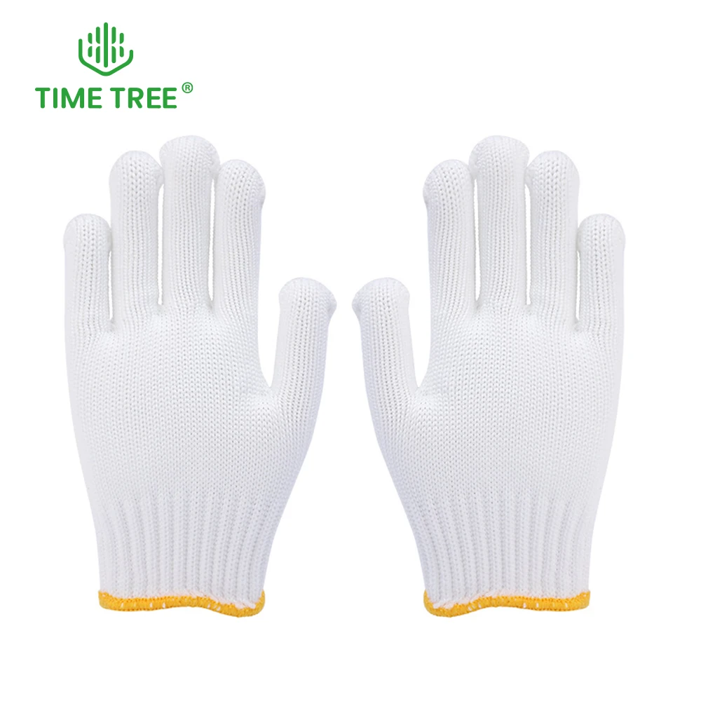 

1Pairs White Cotton Work Gloves for Dry Hands Handling Gloves Household Cleaning Tools Yarn Industrial Warehouse Gardening Home