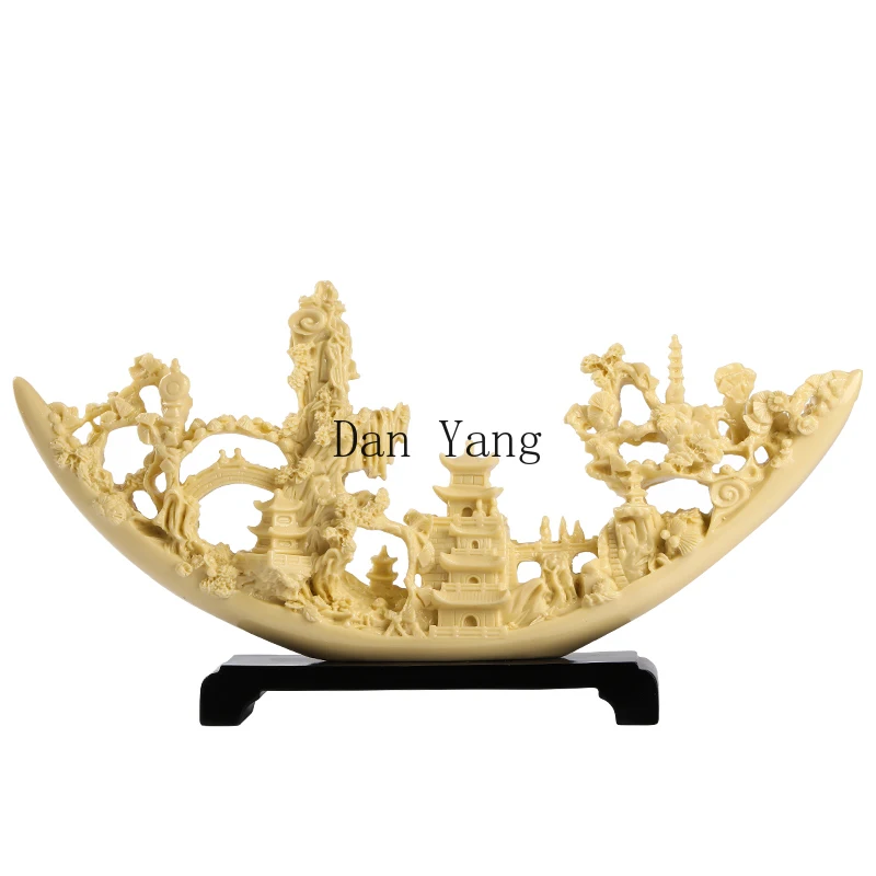 

YJ new Chinese ornaments light luxury high-end home living room entrance Bogu rack wine cabinet office housewarming gift