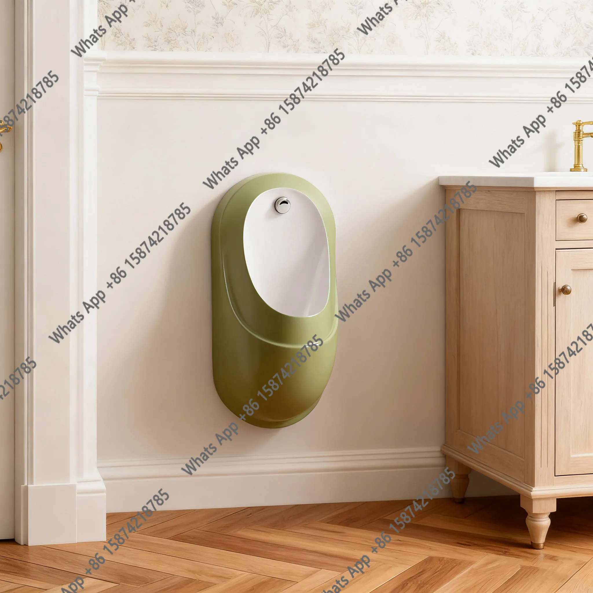 French retro style wall-mounted induction integrated urinal men's standing urinal household toilet urinal