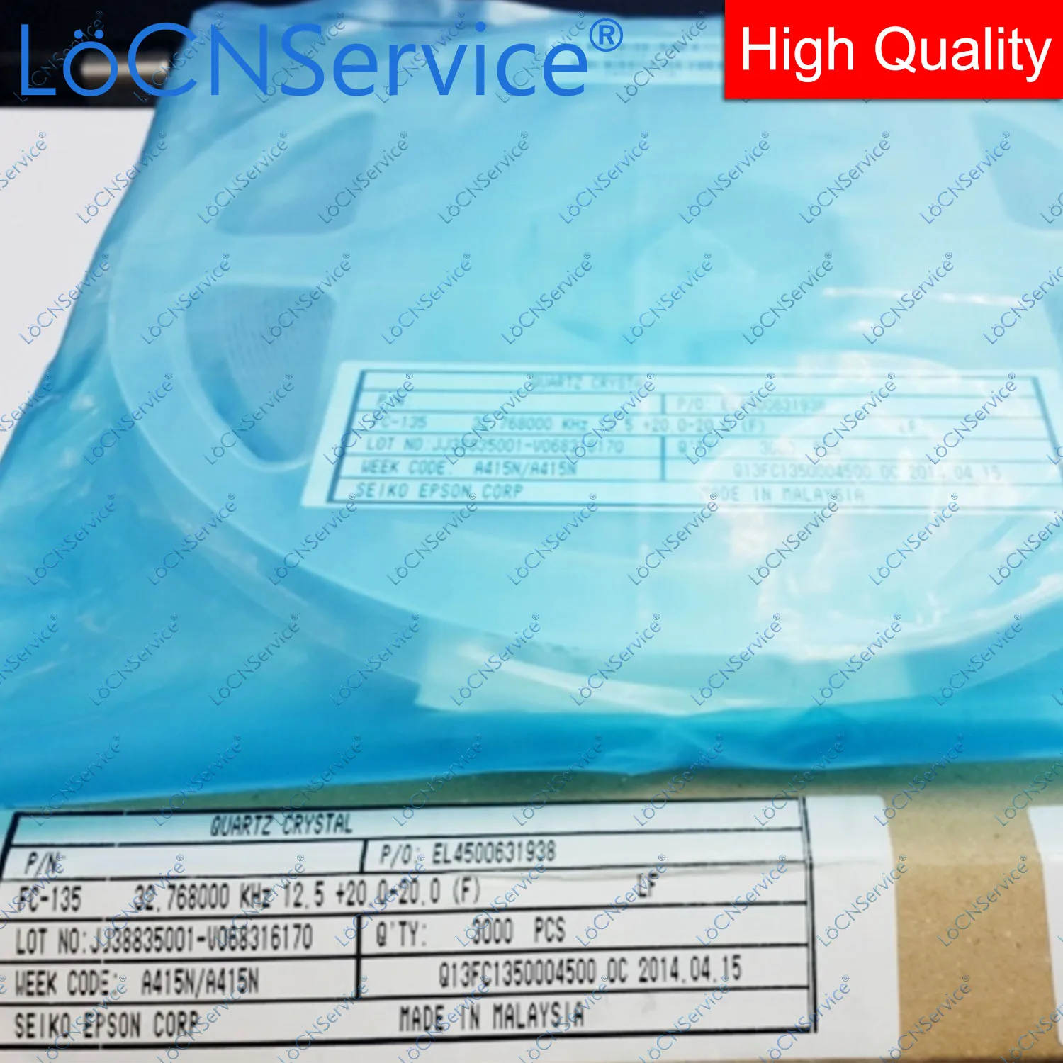 LoCNService 500 Uds 3000 Uds FC-135 20PPM 12,5PF 32.768K 32.768KHZ 3215 2PIN SMD Chip oscilador de cristal pasivo Original