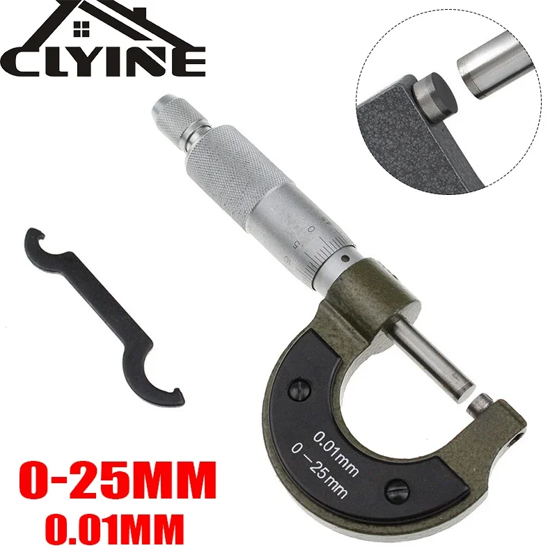 

Outside Micrometer Caliper 0-25mm/0.01mm Precision Gauge Vernier Caliper Meter Micrometers Measuring High-precision Gauging Tool