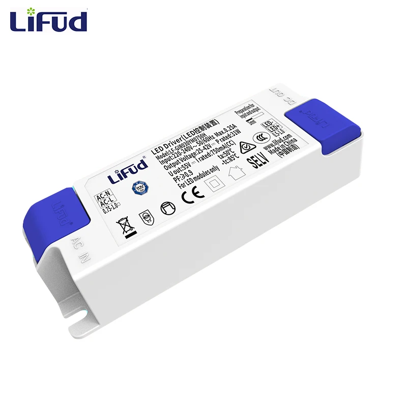 

Lifud LED Driver 25-42V 30W 600mA 650mA 700mA 750mA LF-GIR030YM LED Power Supply Transformer AC220-240V Indoor LED Light Driver
