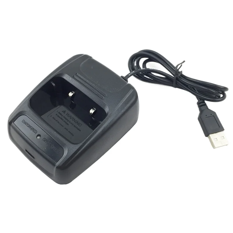 Carregador usb para baofeng walkie talki 888s acessórios de rádio em dois sentidos bateria li-ion carregador de mesa