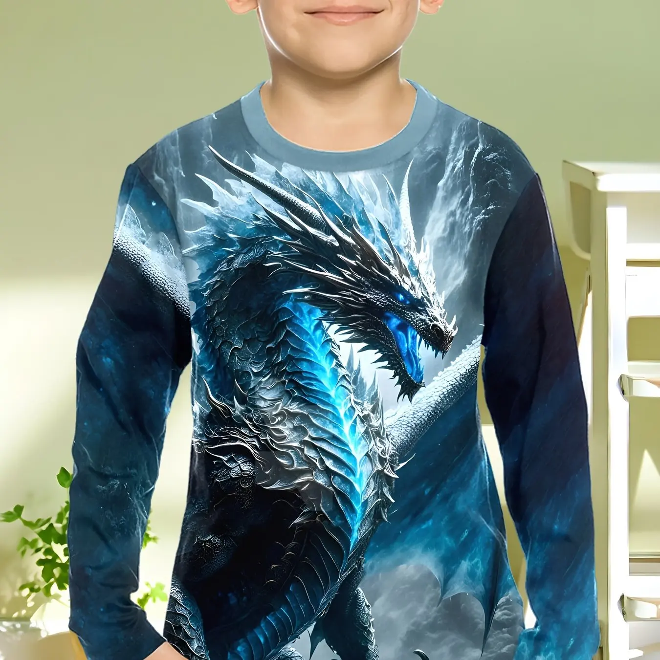 Children's Clothing Boys Tshirt Short Sleeve Fashion 3D Dragon Print Kids Summer Clothes Casual Outdoor Boys Clothes O-Neck Tops