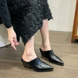 Scarpe da donna di moda 2025 Zoccoli con tacco Sandalo femminile Espadrillas di grandi dimensioni Piattaforma Comfort di lusso Ragazze spesse Basso Nuovo Outsi