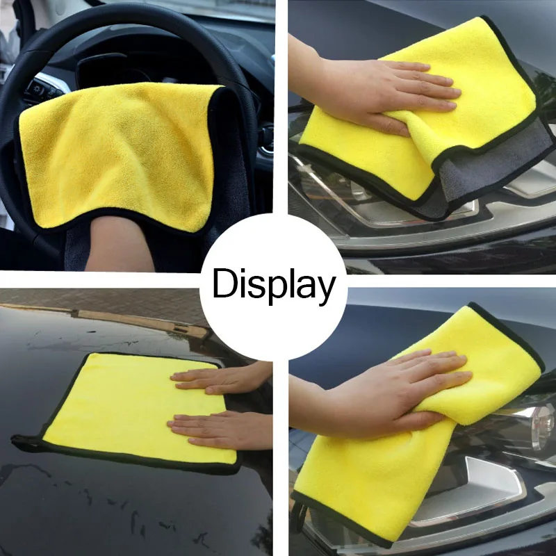 Toalla de microfibra, paño de limpieza de coche, toalla de lavado súper absorbente, limpieza de detalles de coche, toalla de secado, accesorios para