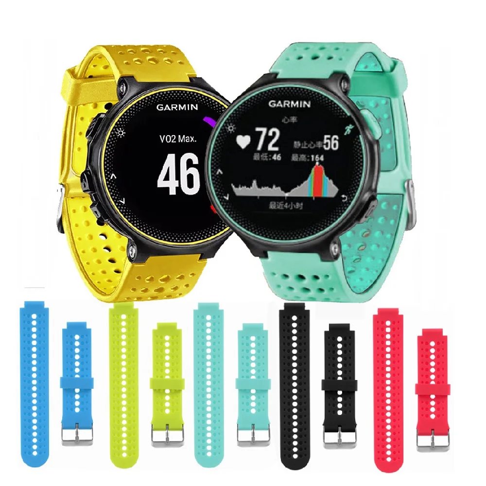 1Pc For Garmin Forerunner 235 Strap Classic Solid Color Silicone Watch Band for Garmin Forerunner 235 Smart Watch Strap Bracelet