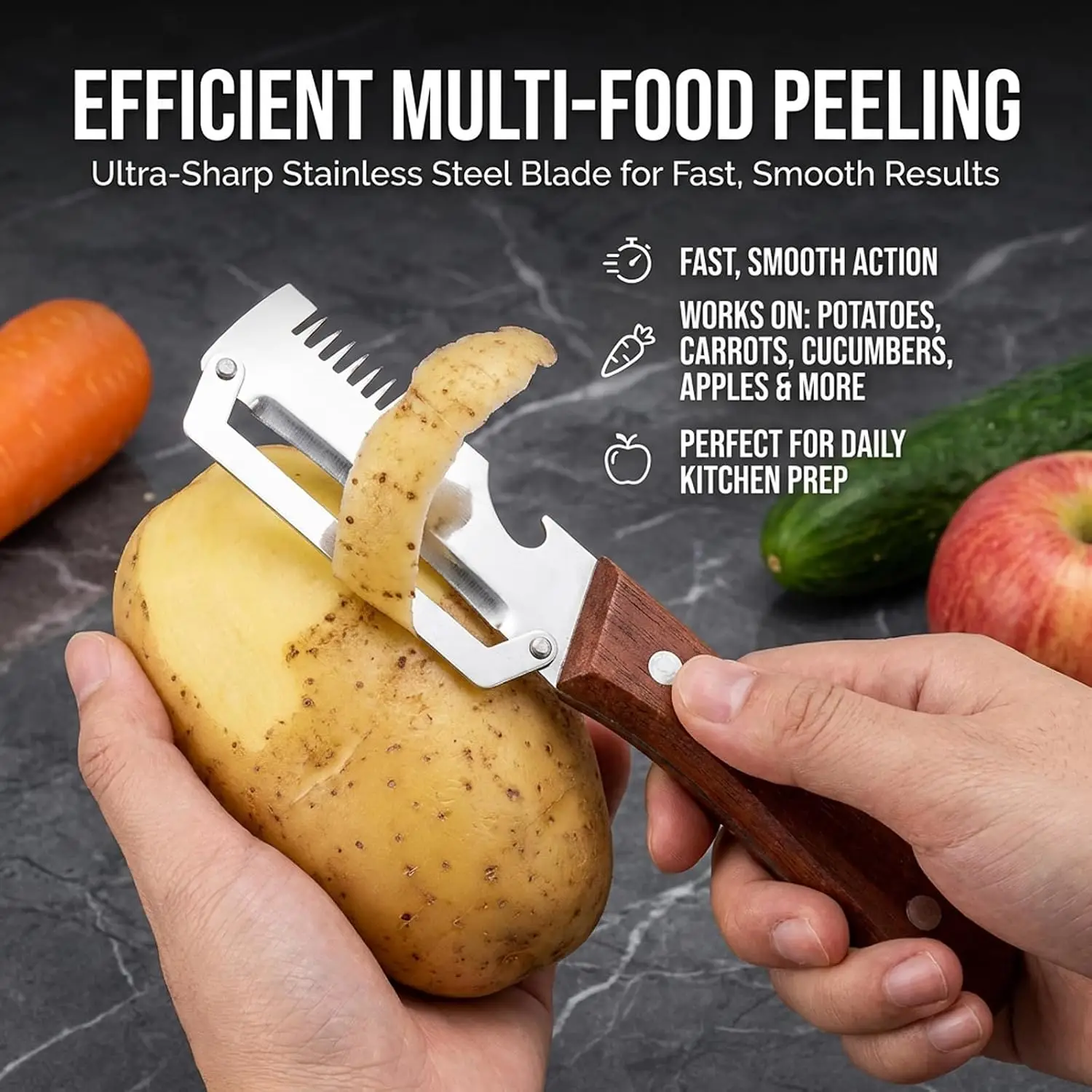 2Pcs Stainless Steel Multi-functional Peeler Vegetable Slicer Shredder Onion Cutter Fruit Skin Remover Kitchen Grater Tool