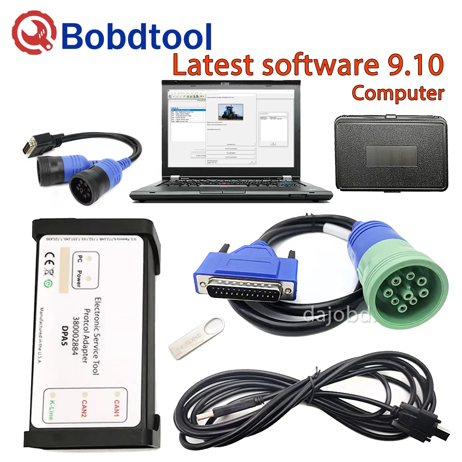 Used computer with For DPA5 Diagnostic Tool Adapter EST Engineering Level V9.13 Holland Electronic Service Tools