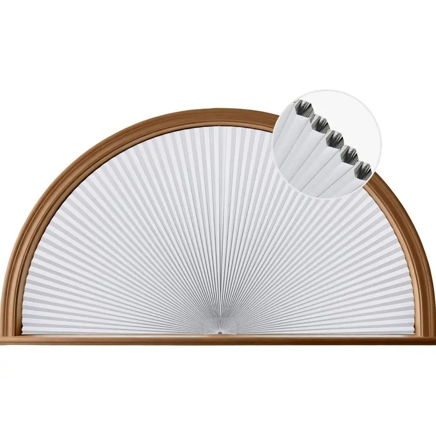 

Полукруглые арочные шторы-блэкаут 72x36 дюймов, без сверления, сотовые жалюзи для кухни, детской, гостиной, спальни, простая установка