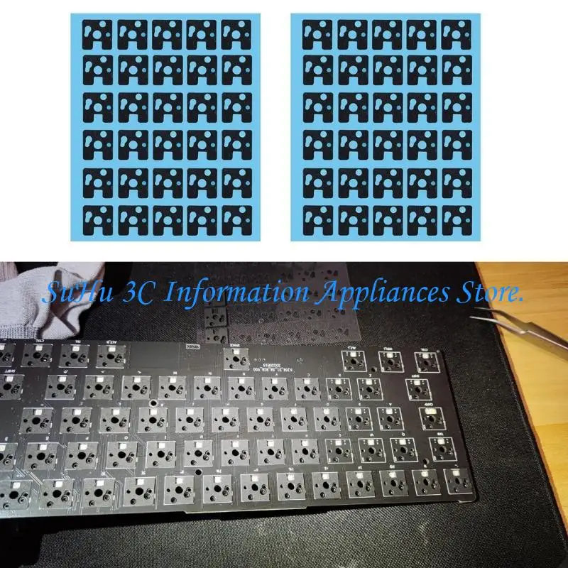 

J0MB 120Pcs PEs Pad for Mechanical Keyboards PCB Switches Pad Stickers Foam Gaskets