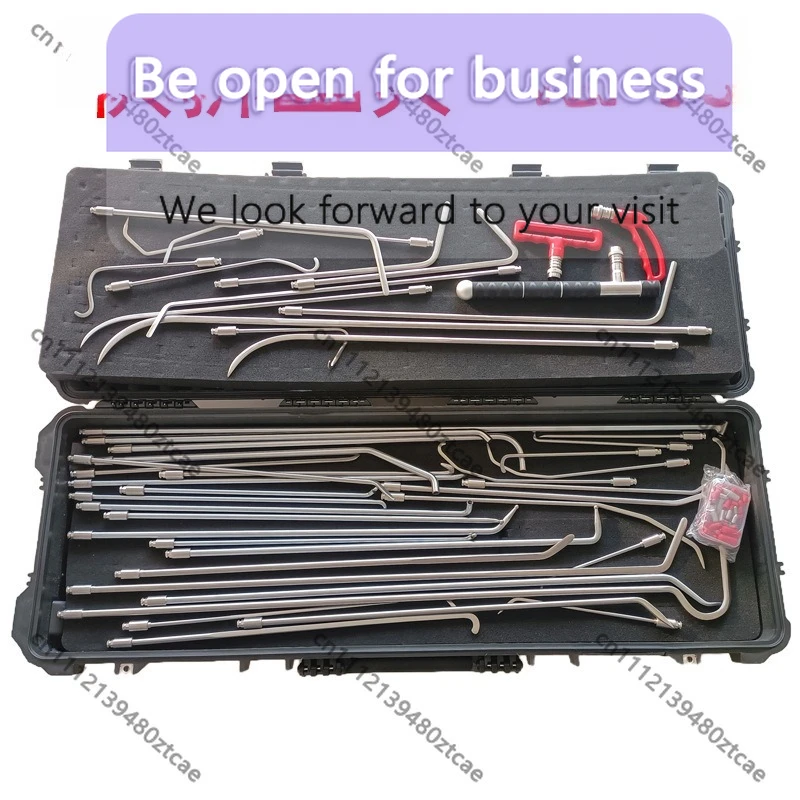 45Pcs Car Dent Repair Quick Release Hooks Set Interchangeable Handle & Head Lifting Bar Tool for Auto Body Dents Fixing