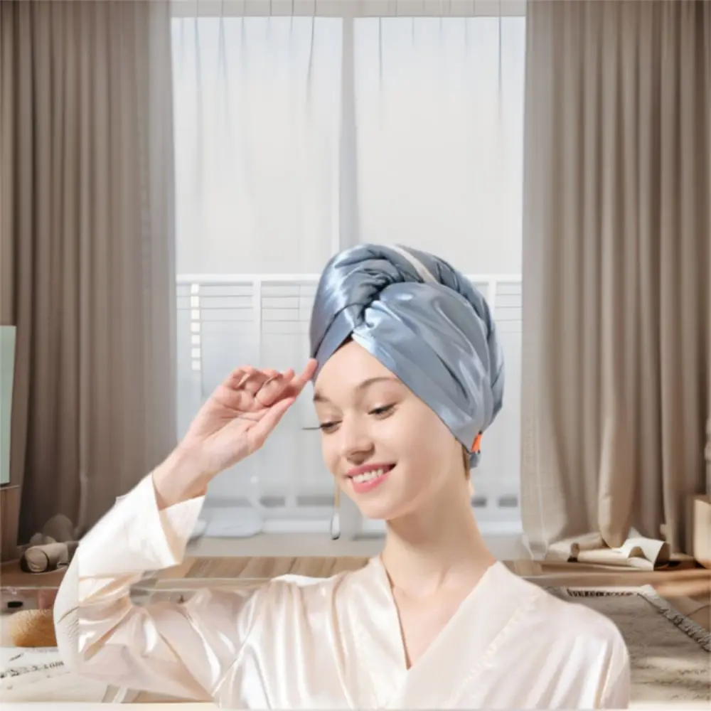 

Breathable Acetate Waffle Dry Hair Cap Reusable Elegant Super Absorbent Hair Cap Fast Drying Soft Dry Hair Towel Post-Shower Use