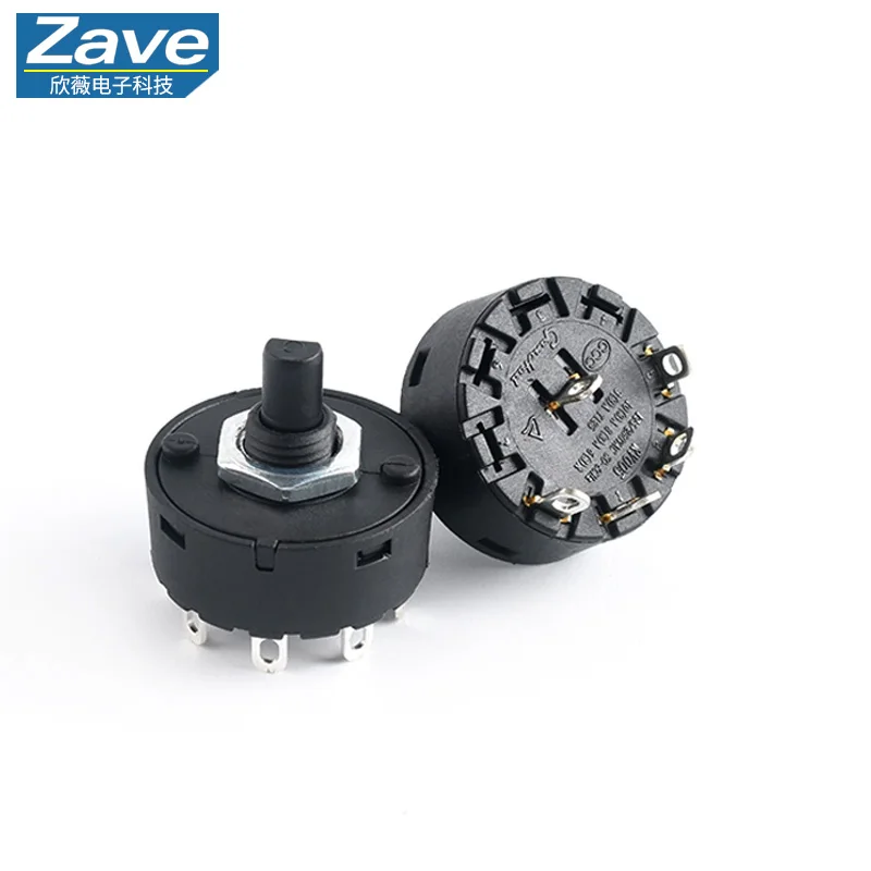 RV005 Round Rotary Switch, 3/4/5/6 Positions Multi-Position Knob, Kettle/Juicer Power Switch