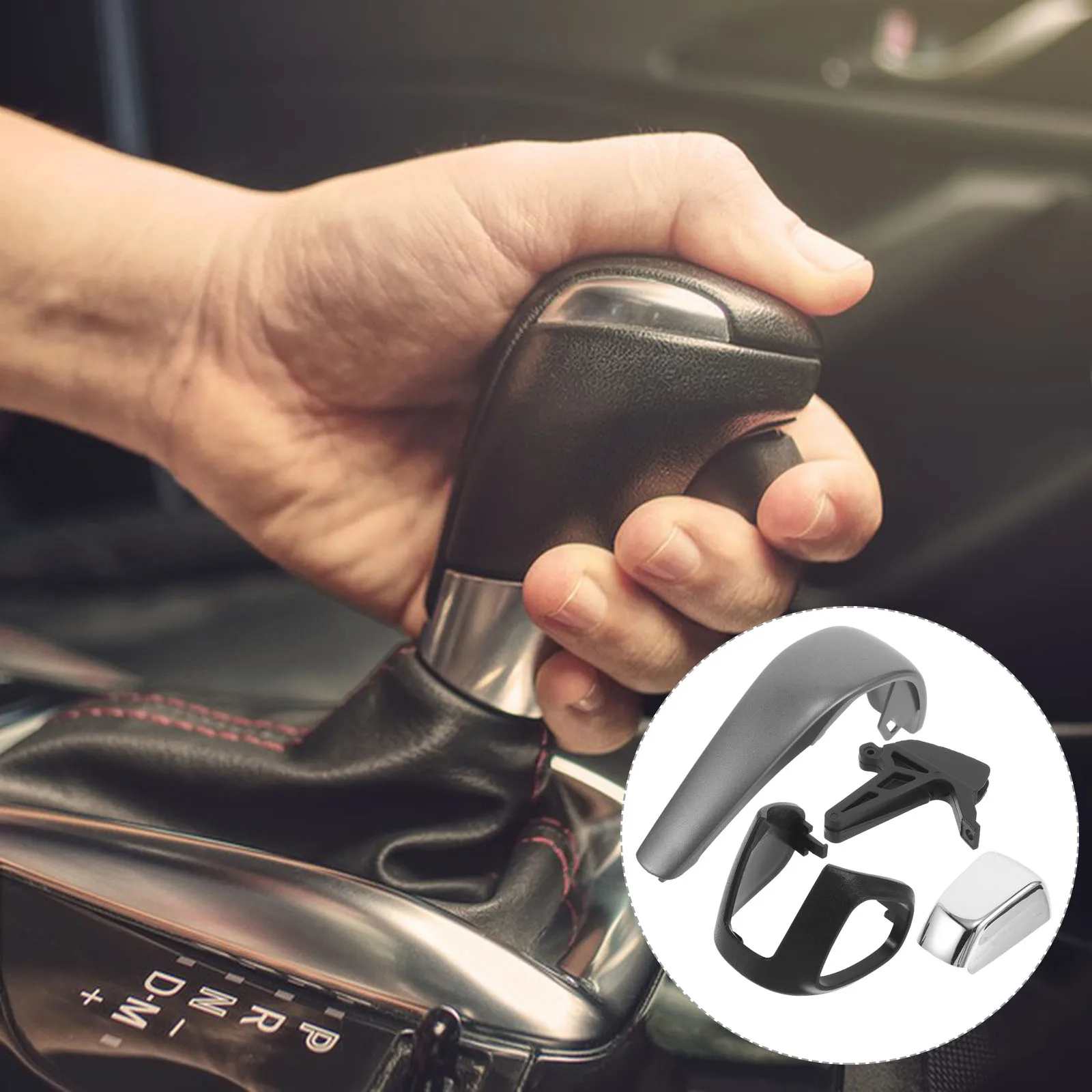 

6pcs Transmission Shift Knob Replacement Kit Car Shifter Repair Kit Durable Abs Grip Smooth Operation Easy Installation