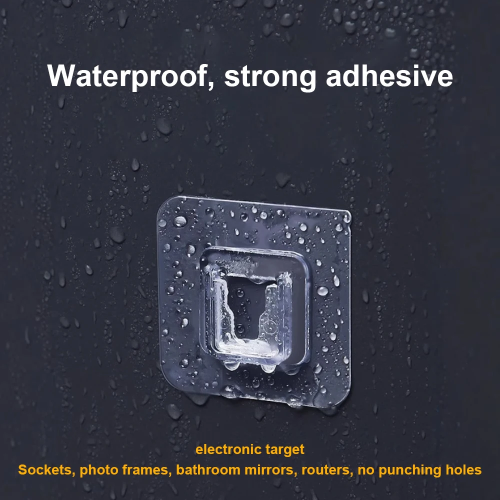 Super strong & repositionable adhesive. Secures firmly to any smooth surface without residue.