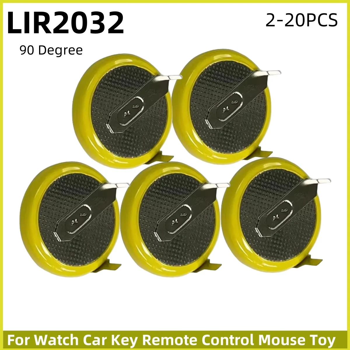 2-20 Baterías LIR2032 con Terminales de Soldadura, Batería de Botón de 3.6V Compatible con Gameboy Color, Gameboy Advance y Game Box