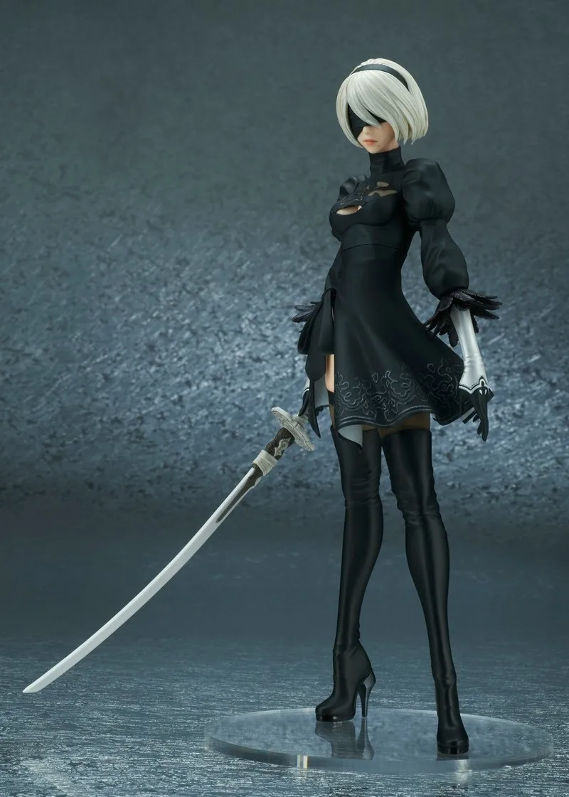 28cm NieR Automata 2B Model Action Figurine Collectible Anime Figures Figurine Statue Collectible Dolls Decoration Toys Gift