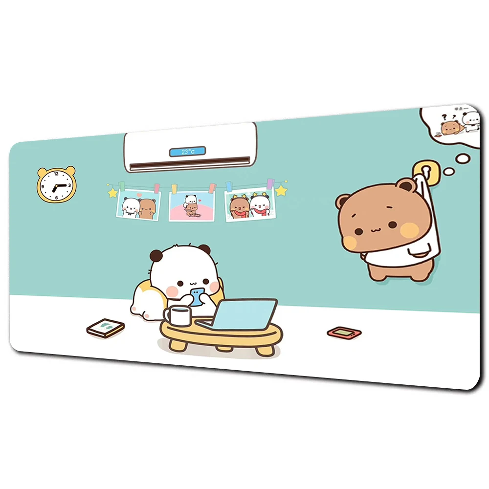 Cute Bear Mousepad HD Custom Skin Desktop Desk Mat Kawaii Yi Er He Bu Bu Bu Gaming Accessories Students Writing Pad for Computer