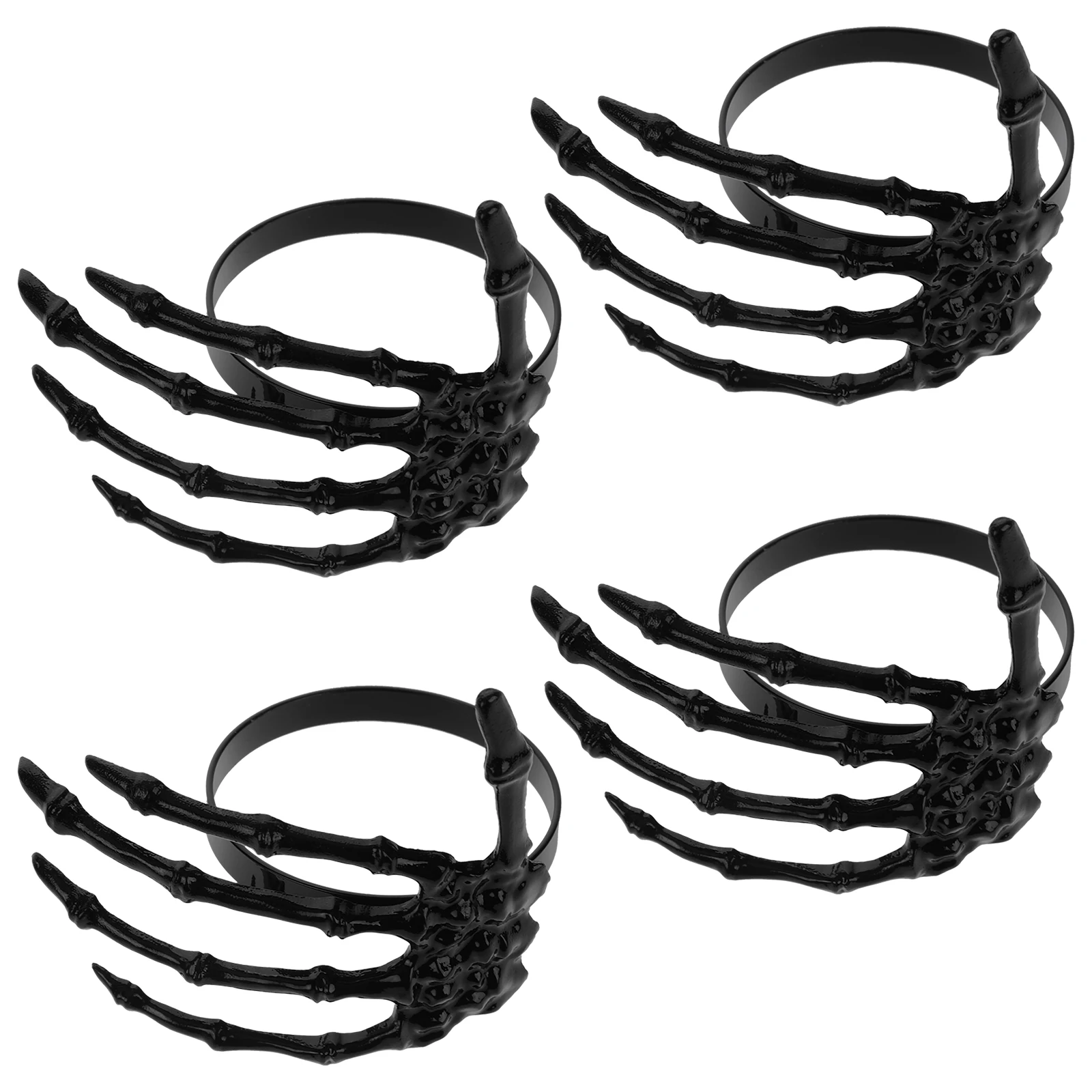

4 Pcs Ghost H Shaped Napkin Rings Stylish Delicate Home Decor Halloween Party Accessories Portable Table Decorations