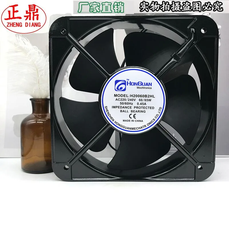 

HON GUAN H20060B2HL AC 220V 0.45A 200x200x60mm Server Cooling Fan