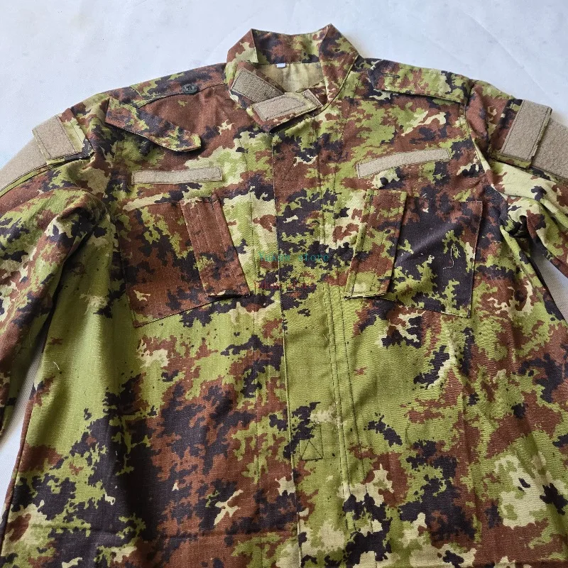 Camouflage clothing set, work clothes Italian jungle camouflage multi-pocket with camouflage clothing, wear-resistant vegetables