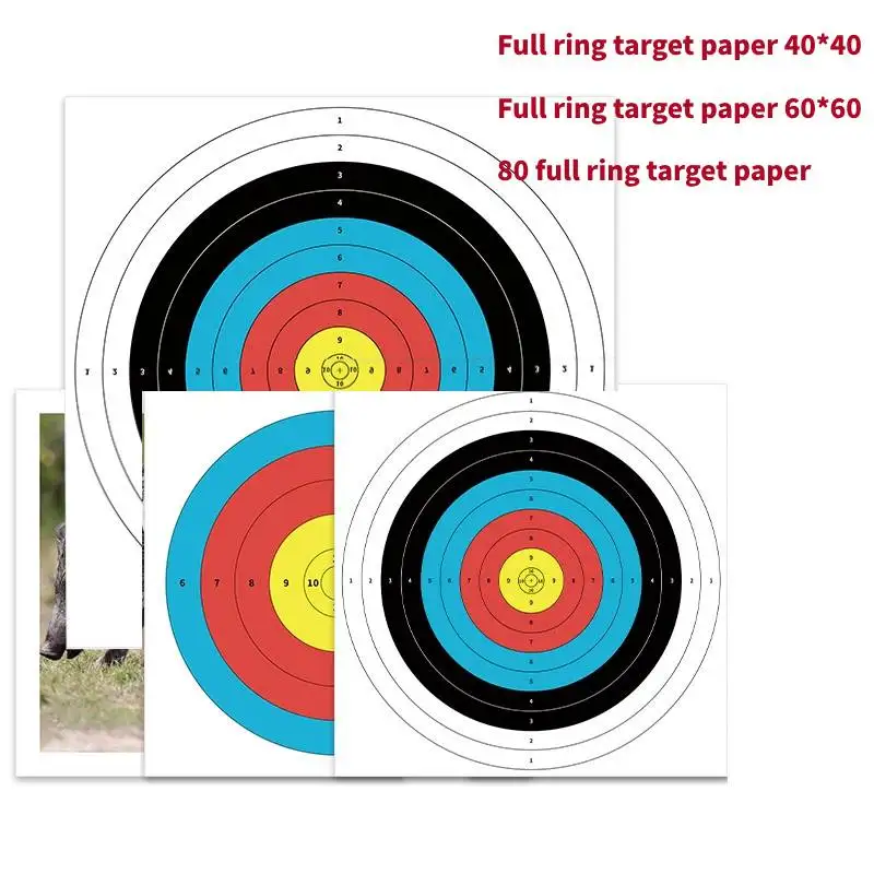 

40*40cm full ring archery dartboard paper competition practice available target nail full ring target paper color printing targe