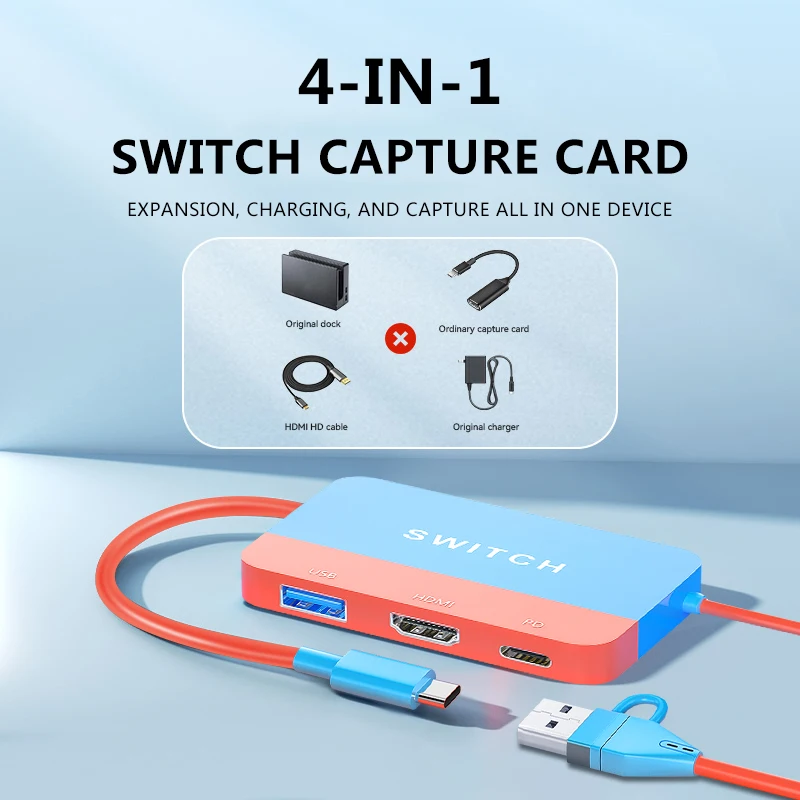 Switch dock for Nintendo Switch Docking,Switch capture card,Portable Switch TV Adapter Support 4K 60HZ,switch/ switch OLED