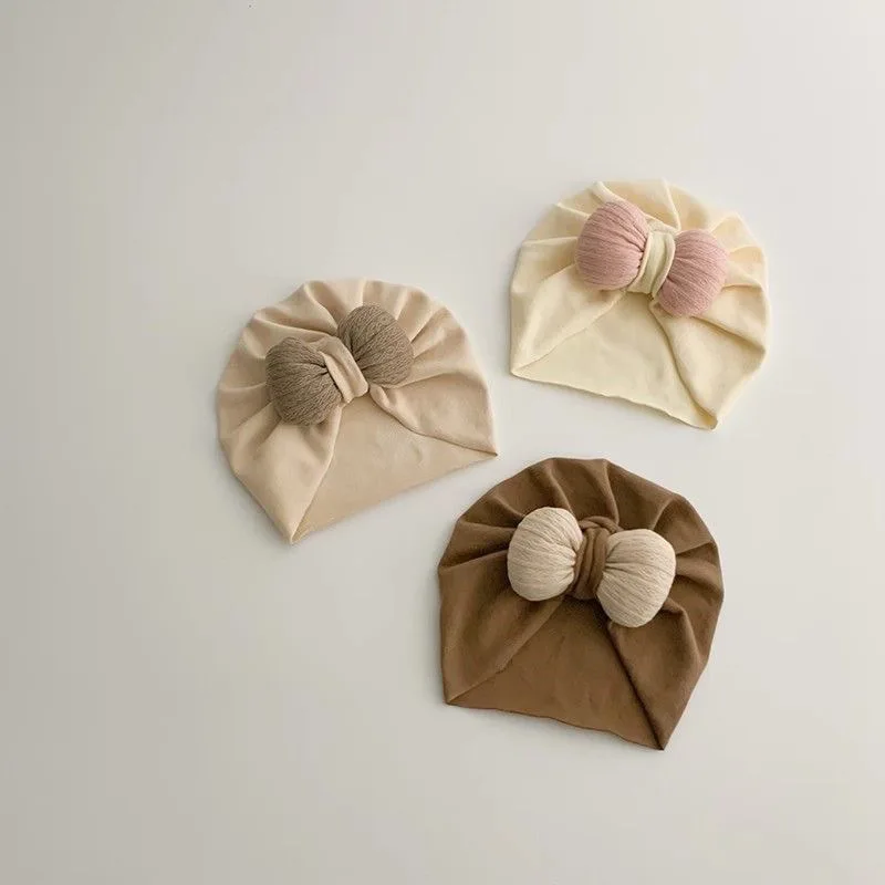 

Baby chimney guard hat, cute bow headband hat, newborn brain guard door cover hat