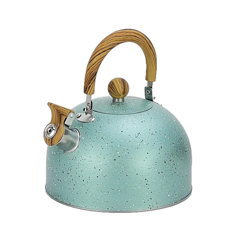 WW stainless steel kettle honking whistle flat bottom color boiling water induction cooker pot - view 5