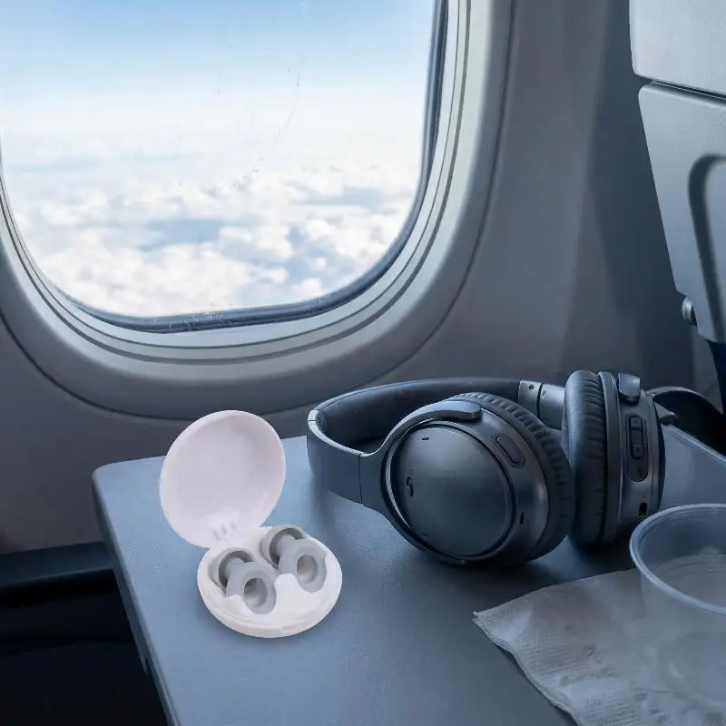 [CR] Silicone Earplugs For Sleep Insulation Dormitory Study Nap Time Noise Reduction Airplane Decompression Sleep Swimming Etc