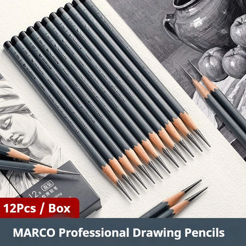Drawing Sketch Pencils Set Wooden Professional Art Supplies HB 2H B 2B 3B 4B 5B 6B 7B 8B 12B 14B Painting Shading Artist Pencils