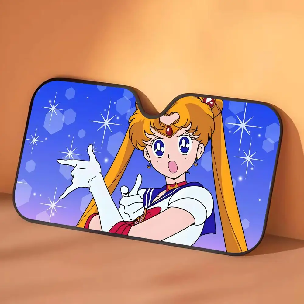 Sailor Moon Sonnenblende, einziehbarer Auto-Sonnenschutz, blendfrei, UV-Schutz, Sonnenschutz für die Frontscheibe – Detail 8
